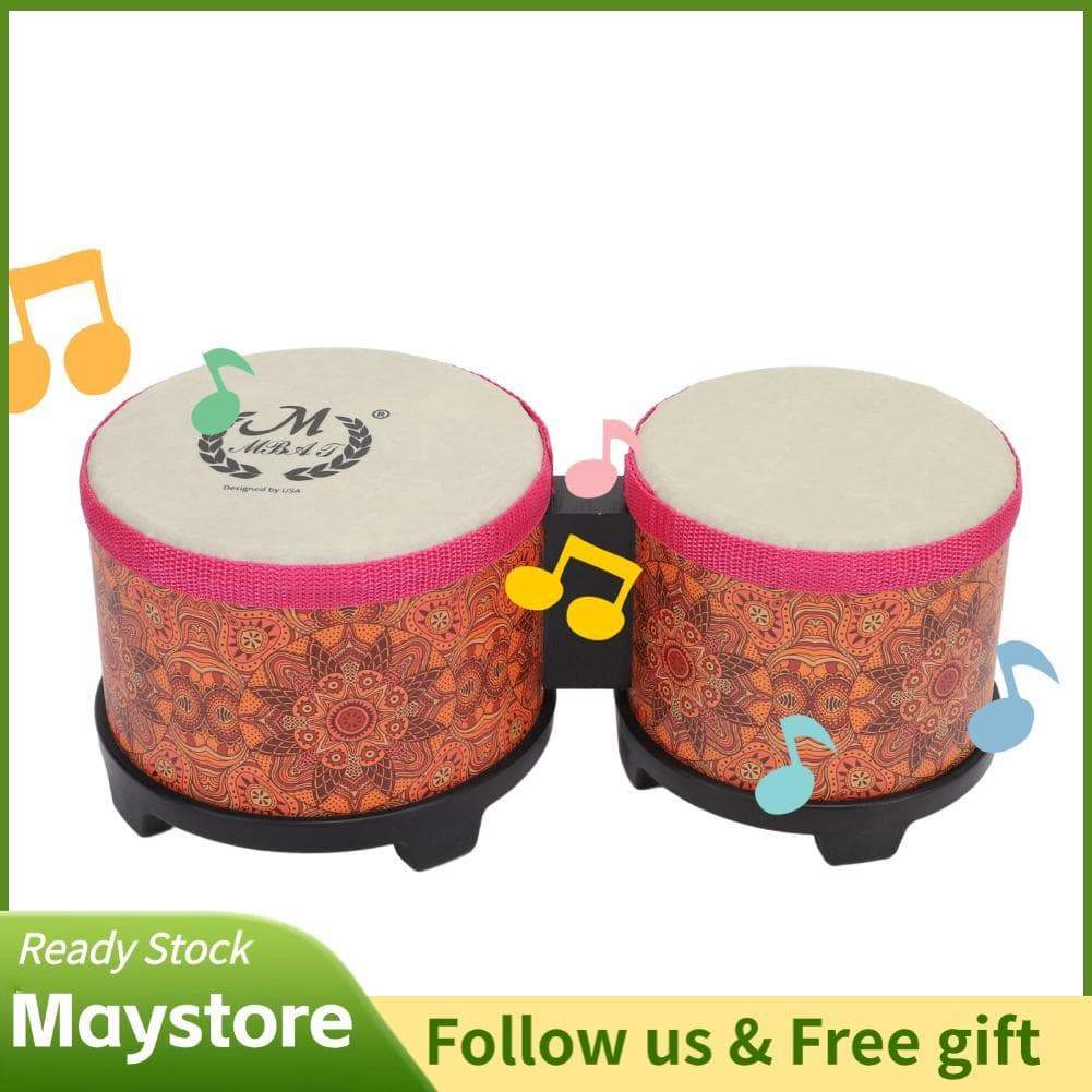 Maystoree-br Bongo Drum Conjunto de bongôs de 5” e 6” para adultos, crianças, iniciantes, profissionais, instrumentos