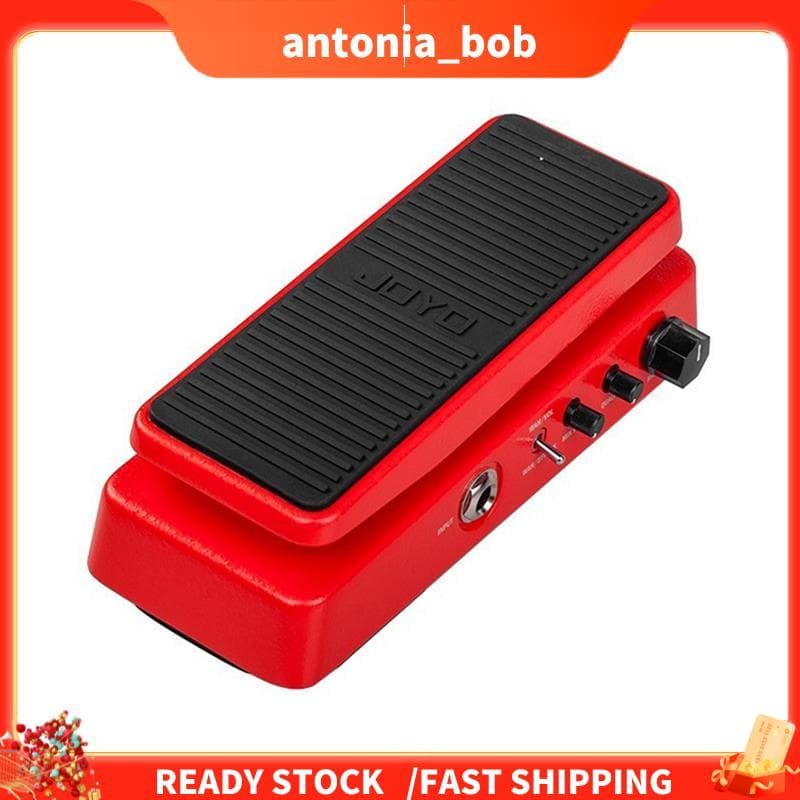 Pedal de efeito Wah-II vermelho com controle de volume para guitarra elétrica