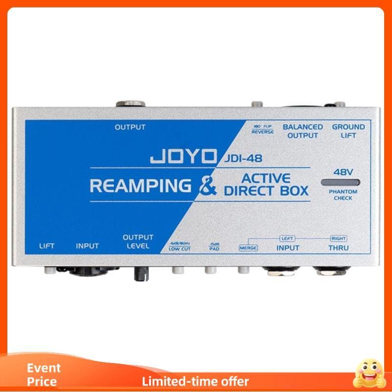 JOYO JDI-48 Caixa Direta Ativa e Pedal de Efeitos para Guitarra