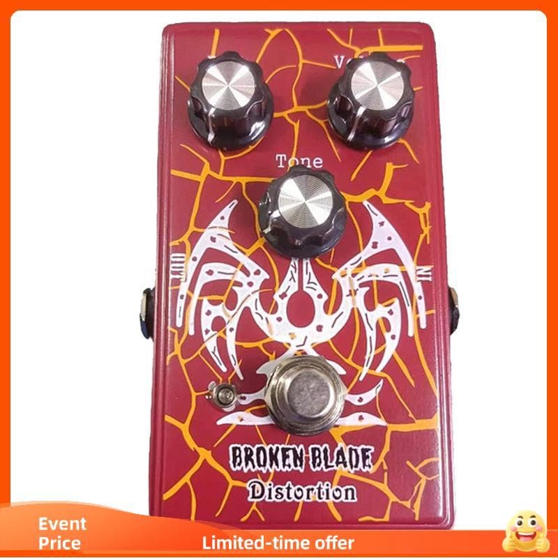 Pedal De Distorção De Lâmina Quebrada Com Efeito De Guitarra , Disco/Volume E Tom ,