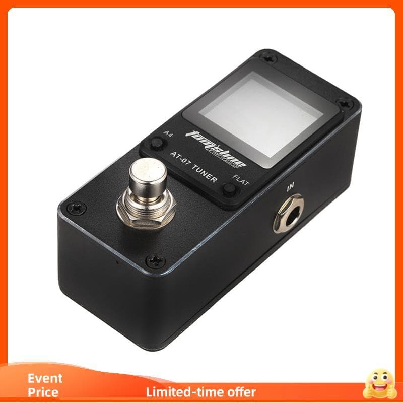 Inclair À Prova De Quebra-Cabeçaaroma AT-07 Mini Sintonizador Pé Pedal De Efeito De Guitarra Afinação Cromática Display 