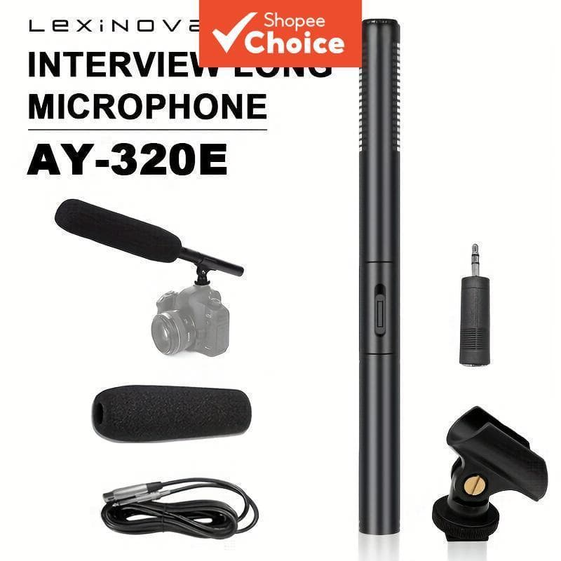  Microfone Condensador Profissional AY-320E, Microfone com Fio Cardióide de Mão com Interface XLR de 3 Pinos para