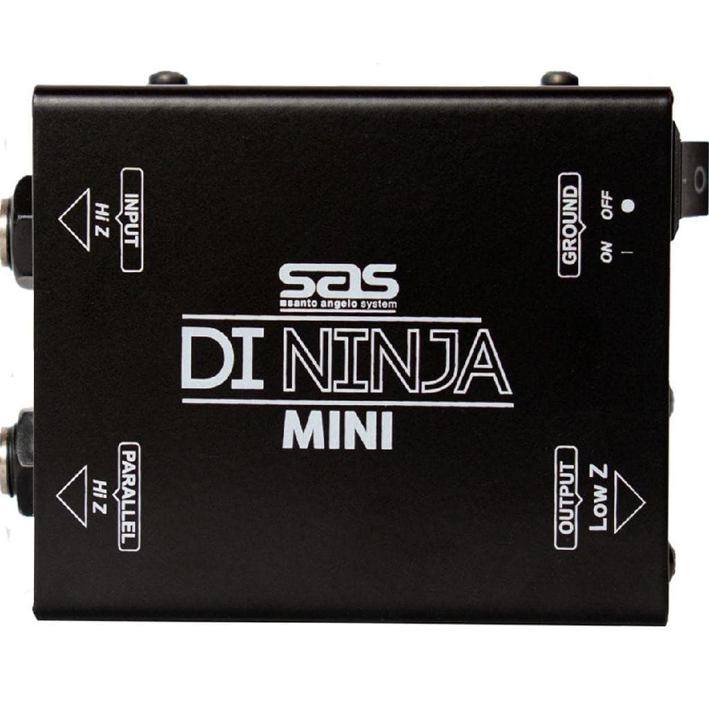 Caixa de direto passivo Santo Angelo SAS DI Ninja Mini 33980, preto, com rótulos brancos e texto centralizado