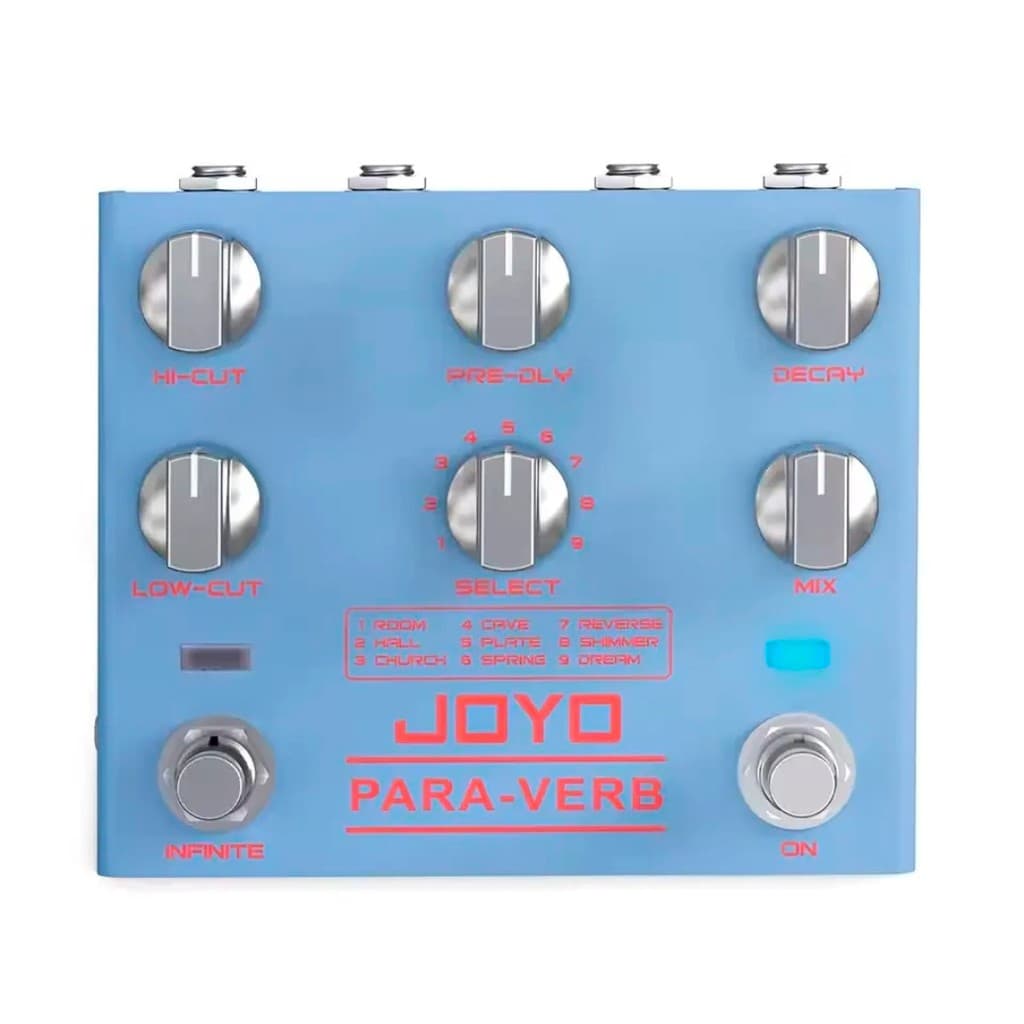 Pedal de guitarra multi reverb Joyo estéreo Para-Verb R-31 azul