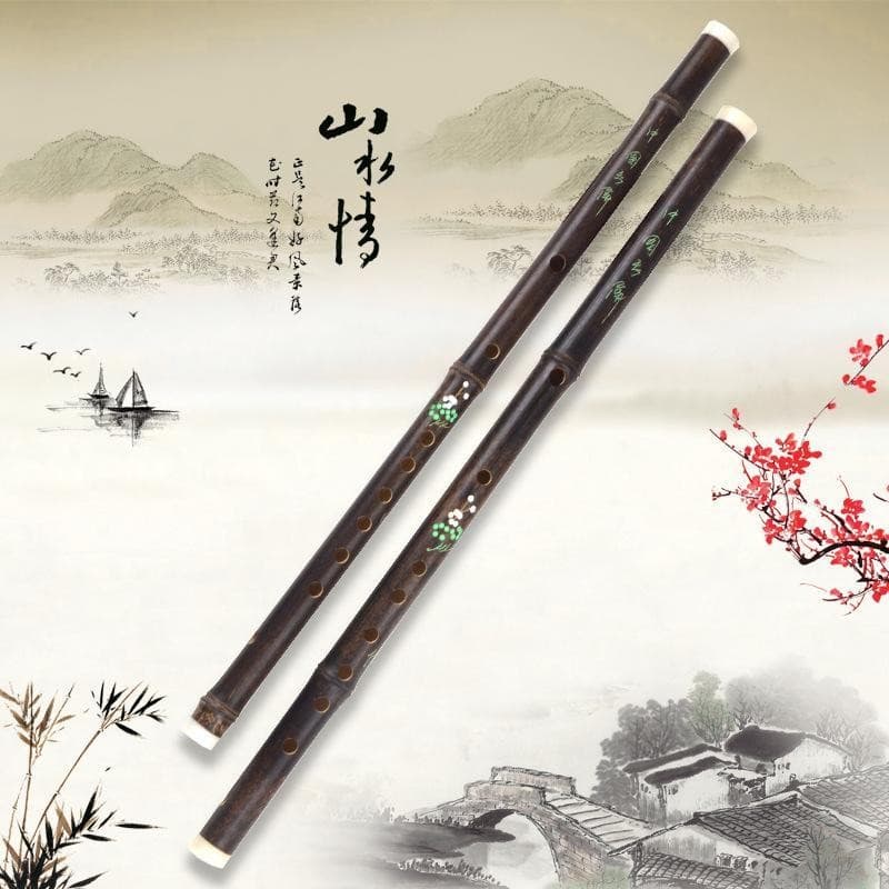 Flauta de bambu roxa Natural flauta simples iniciante Zero básico gravador de flauta de uma seção flauta Horizontal cria