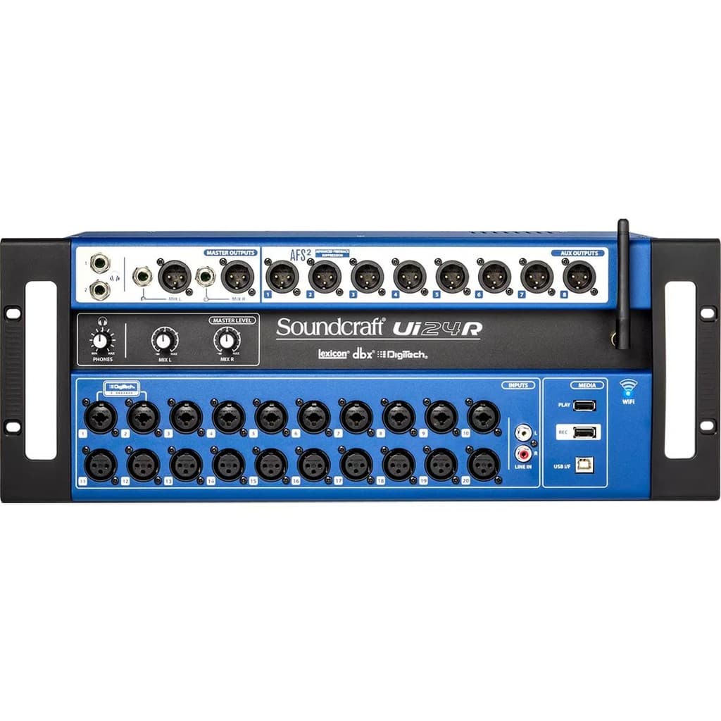 Mesa De Som Digital Soundcraft Ui24r Mixer Gravação Wi-fi