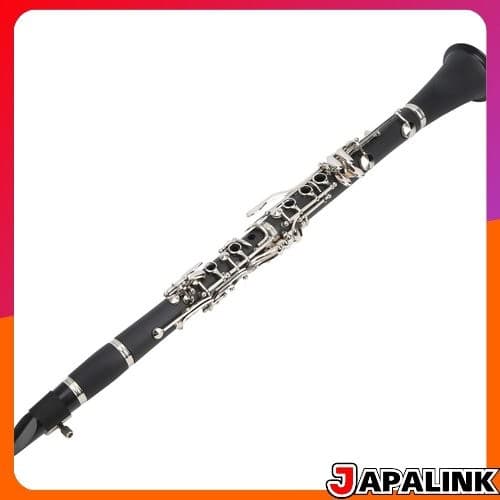 Clarinete para iniciantes, feito de madeira durável, inclui pano de limpeza, clarinete em Si bemol, preto 【Direct from 