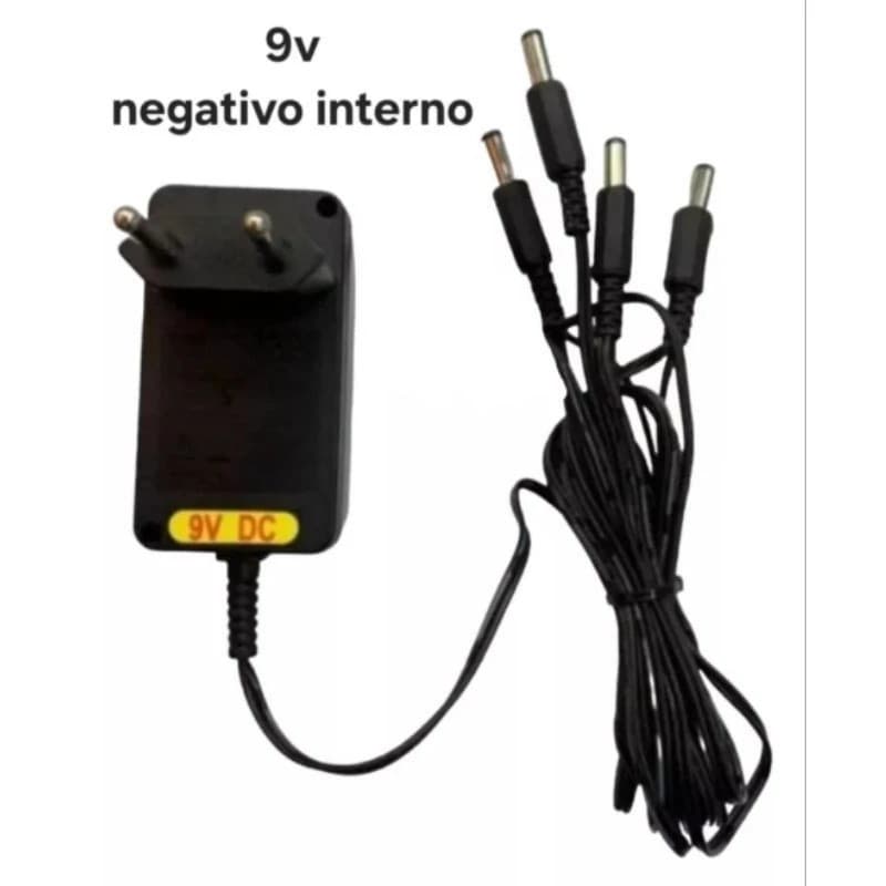 Fonte Pedal 9v 2a Para 4 Pedais Centro Negativo Bivolt