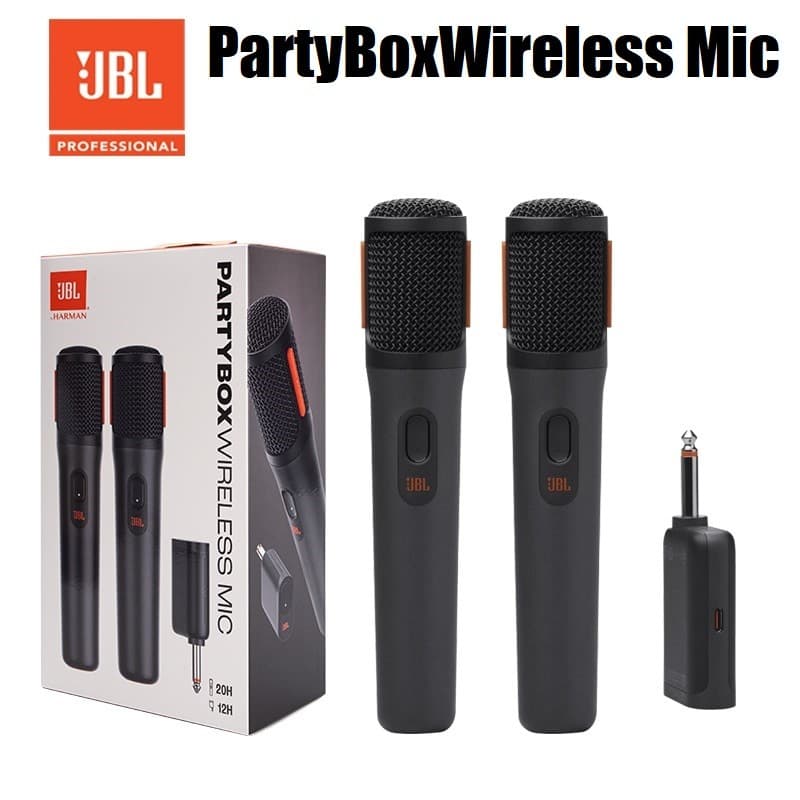 Microfone sem fio portátil JBLPartyBox MIC, microfone sem fio recarregável, Mini receptor, sinal estável, microfone de k