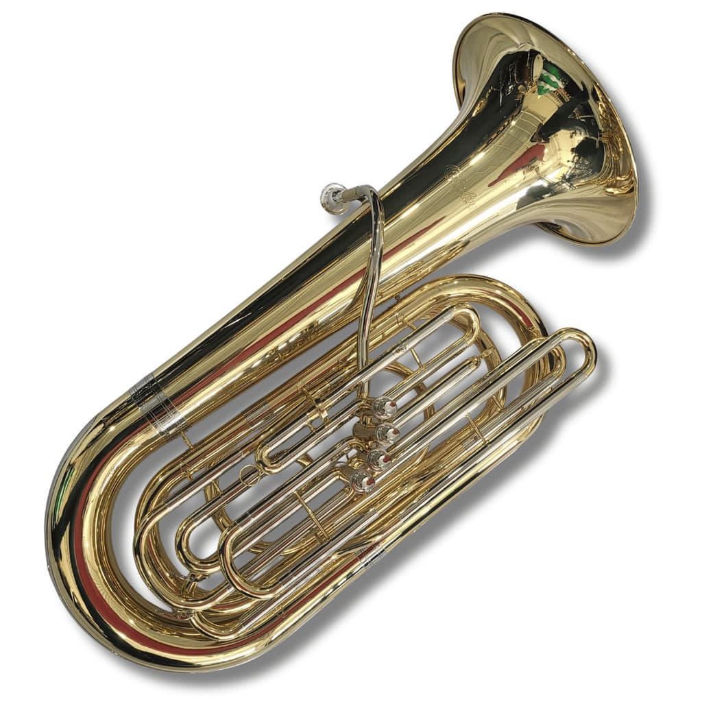 Tuba 4/4 Compacta 4 Pistos Transversais em BB Laqueada