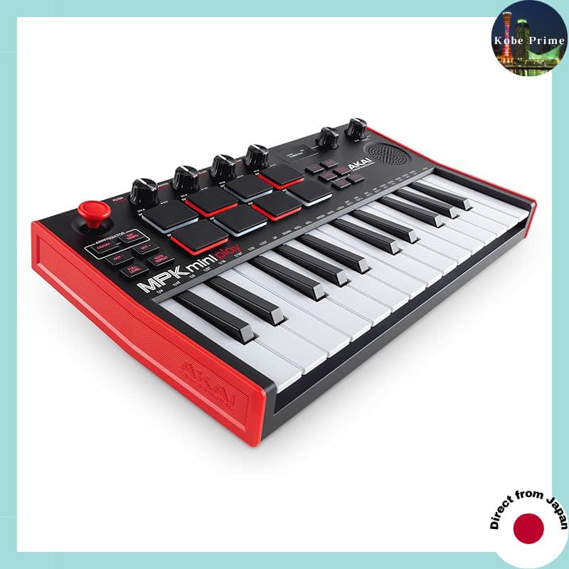 AKAI Professional MPK Mini Play MK3-Controlador De Teclado MIDI De 25 Teclas Com Alto-Falante Integrado , Sensíveis À Velocidade , Almofadas De Bateria Estilo MPC E Pacote De Som De Instrumentos Nativos Incluídos