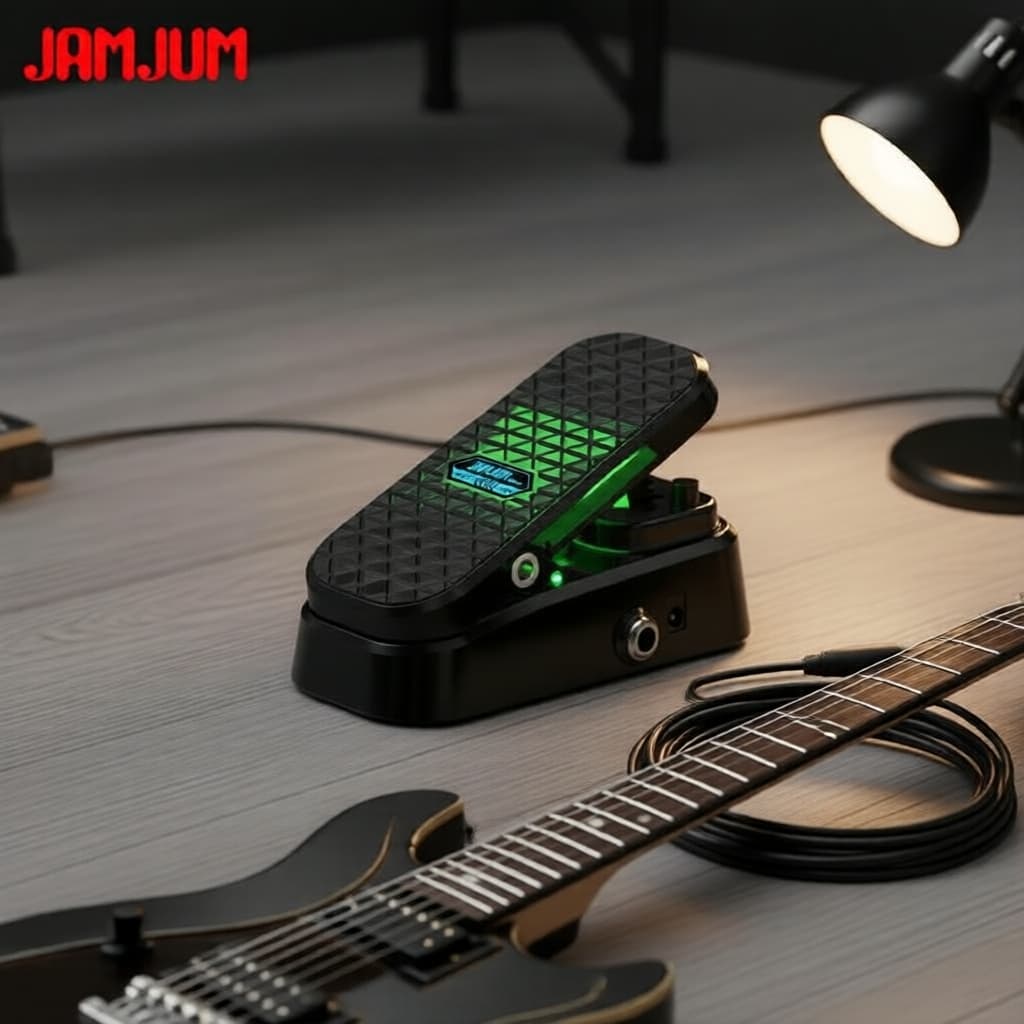 Pedal de Volume JAMJUM Silent Slide Wah – Aderência Antiderrapante, Sem Baterias para Efeitos de Guitarra