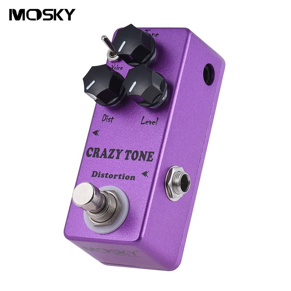 [Em Estoque] Pedal De Distorção MOSKY CRAZY TONE RIOT Efeito De Guitarra Única True Bypass Peças