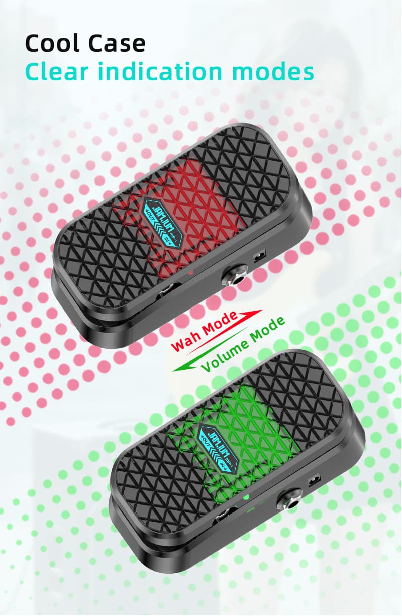 Mini pedal de volume e wah ativo Lifestyle-Bestseller-MP-1 com indicação de modos