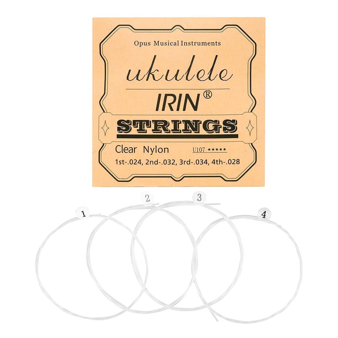  IRIN 4 Peças/Conjunto Cordas de Nylon para Ukulele Substituição de Cordas para Instrumentos de Corda Partes Práticas