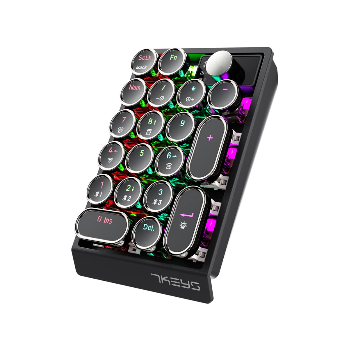  Teclado Mecânico Sem Fio, Teclado Numérico Bluetooth, Mini Teclado para Tablet