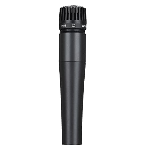 Microfone dinâmico WEYMIC wm57 estilo clássico preto contra fundo branco