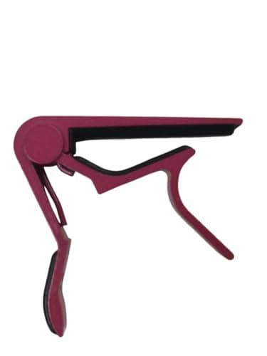 Capotraste para Violão, Guitarra, Ukulele, Baixo e Cavaco, Cor Preta (Rosa)