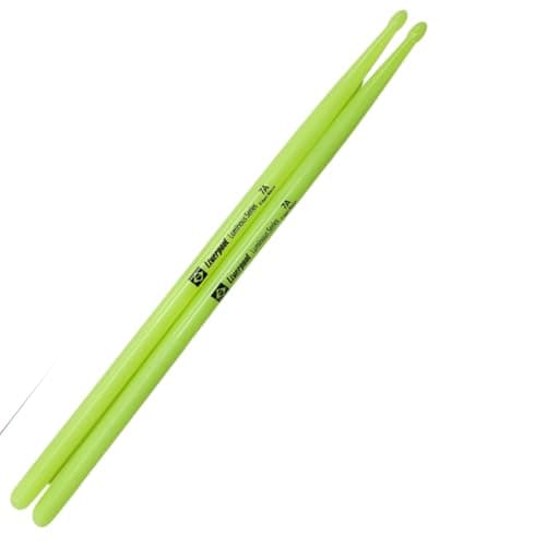 Par de Baquetas Neon Fluorescente Brilha no escuro 7A - Cor: Verde