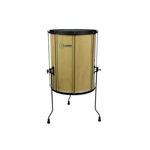 Surdo 60X18 Folheado Verniz Aro Chapa Preto Pele Korino Pto 08 Afin com 3 Pes - Brasil - Luen