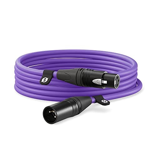 Cabo XLR Premium RØDE XLR-6 6m roxo com conectores pretos