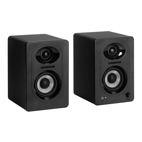 Samson Monitores de estúdio Bluetooth MediaOne M30BT de 3 polegadas – Par