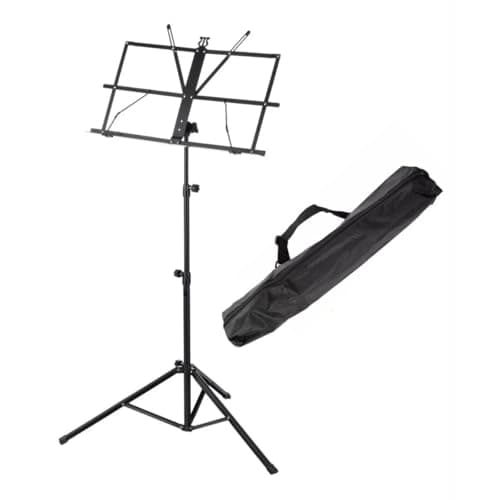 Estante de Partitura Suporte para Cifra Hinário Musical Música Músico Maestro Dobrável com Bolsa ITWO