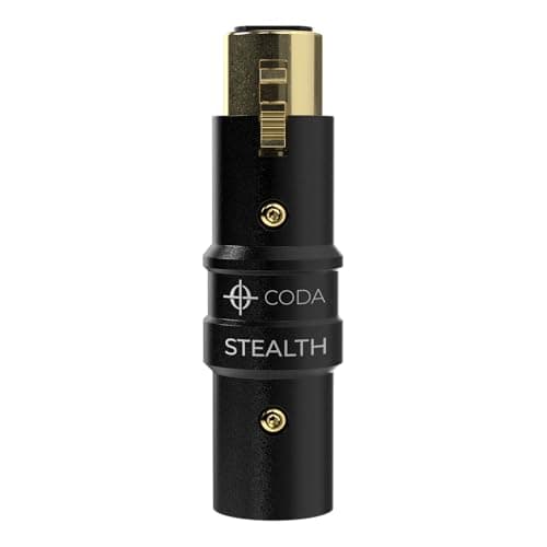 Pré-amplificador de microfone Coda MB-Stealth em linha preto e dourado