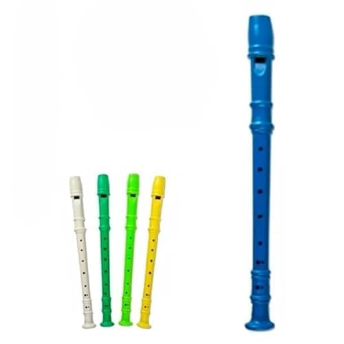 Flauta Doce Brinquedo Infantil Educativo Musical 30cm Kit Com 5 Unidades (Cores Sortidas)