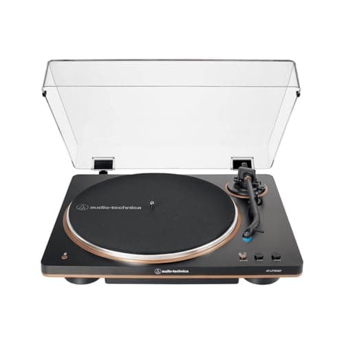 Toca-Discos Vinil Audio-Technica Sem-Fio Automático AT-LP70XBT-BZ, Preto e Bronze, Bivolt 120/240V
