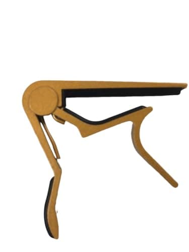 Capotraste para Violão, Guitarra, Ukulele, Baixo e Cavaco, Cor Preta (Dourado)