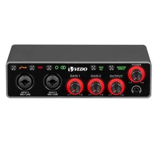 Interface de Áudio Profissional Q-28, 24-bit/192 kHz, USB-C, Phantom 48V, DSP, Compatível com Celular e PC para Gravação, Karaokê e ASMR