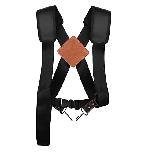 Alça de ombro ajustável para instrumento de percussão com almofada marrom
