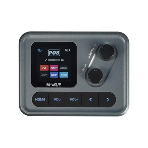 M-VAVE VEDO Pocket AMP: Mini Amplificador de Guitarra e Baixo Portátil com Tela Colorida de 1.54", Controle por APP, 80+ Efeitos, Modelagem de Amp, Looper, Sintonizador, Interface de Áudio USB OTG
