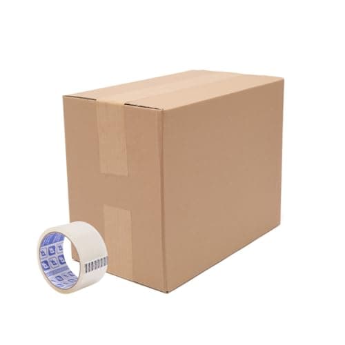 Kit 10 Caixas de Papelão 50x30x40 cm + Fita Adesiva 45mm x 45m para Mudança Transporte Armazenamento E-commerce Papelão Ondulado Resistente
