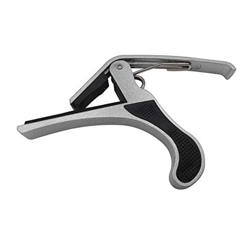 Capotraste Dolphin para Violão e Guitarra 10697 com Haste Longa, Prata