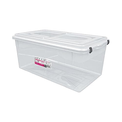 Sanremo - Caixa Organizadora Plástica de 105 Litros e Tampa com Travas, Linha Top Stock
