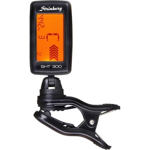 Afinador digital clip Stringberg SHT 300 preto e laranja