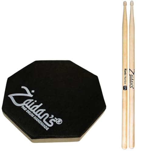 Pad Estudo Bateria Praticável 15cm ou 6 Polegadas + Par Baquetas Basic Series Zaidan's By Spanking (5A)