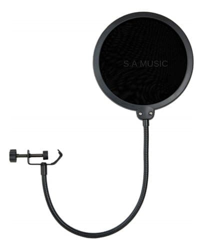 Pop Filter Profissional para Microfone com Tela Dupla Anti Puff Gooseneck Universal para Gravação de Vídeo Podcast Estúdio YouTube Streaming Voz Limpa e Redução de Plosivos