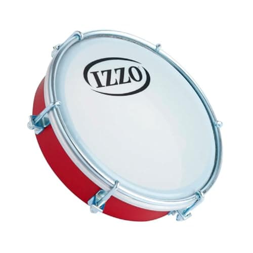 Tamborim Izzo de 6 Polegadas C/Pele Leitosa Vermelho - AC3131