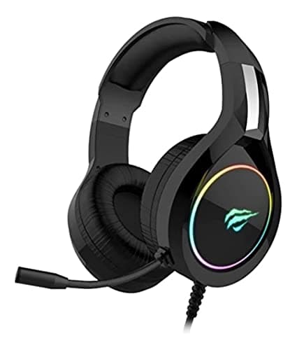 Fone de ouvido gamer Havit H2232d com iluminação RGB e microfone ajustável