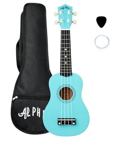 Ukulele Soprano Azul para Iniciantes com Bag Palheta e Corda Kit Completo