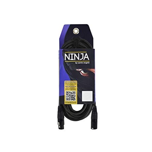 Cabo para microfone Ninja 3,05m preto Santo Angelo
