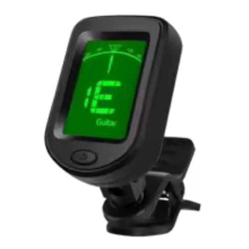 Afinador digital cromático para violão e guitarra com clip de fixação