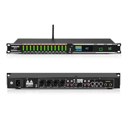 Processador de áudio com mixer de karaokê digital frontal e traseira