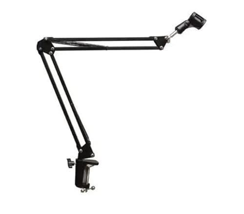 Suporte articulado para microfone de mesa preto