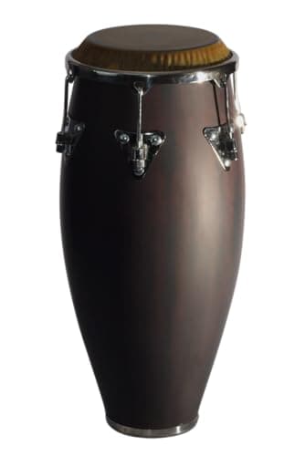 Luen Conga El Bravo 10½" em Madeira Caxeta/Marupá, Azul Tostado, Ferragens Cromadas, Pele True Skin, 6 Afinações