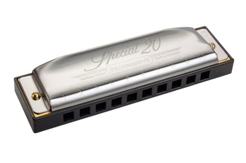 Hohner Gaita diatônica especial 20, C-major - palhetas profissionais, responsivas, pente de plástico moldado por injeção com bocal projetor