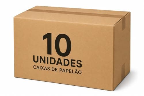 Kit com 10 Caixas de Papelão para Mudança 50x30x40 cm Reforçada para E-commerce Correios e Sedex Montagem Fácil